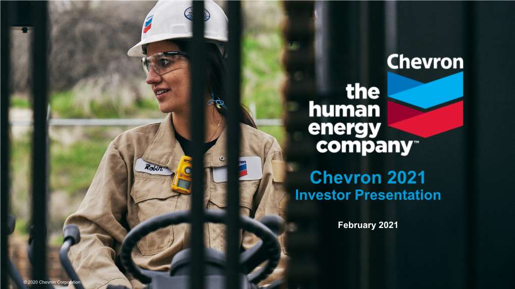 Chevron 2021 Investor Presentation