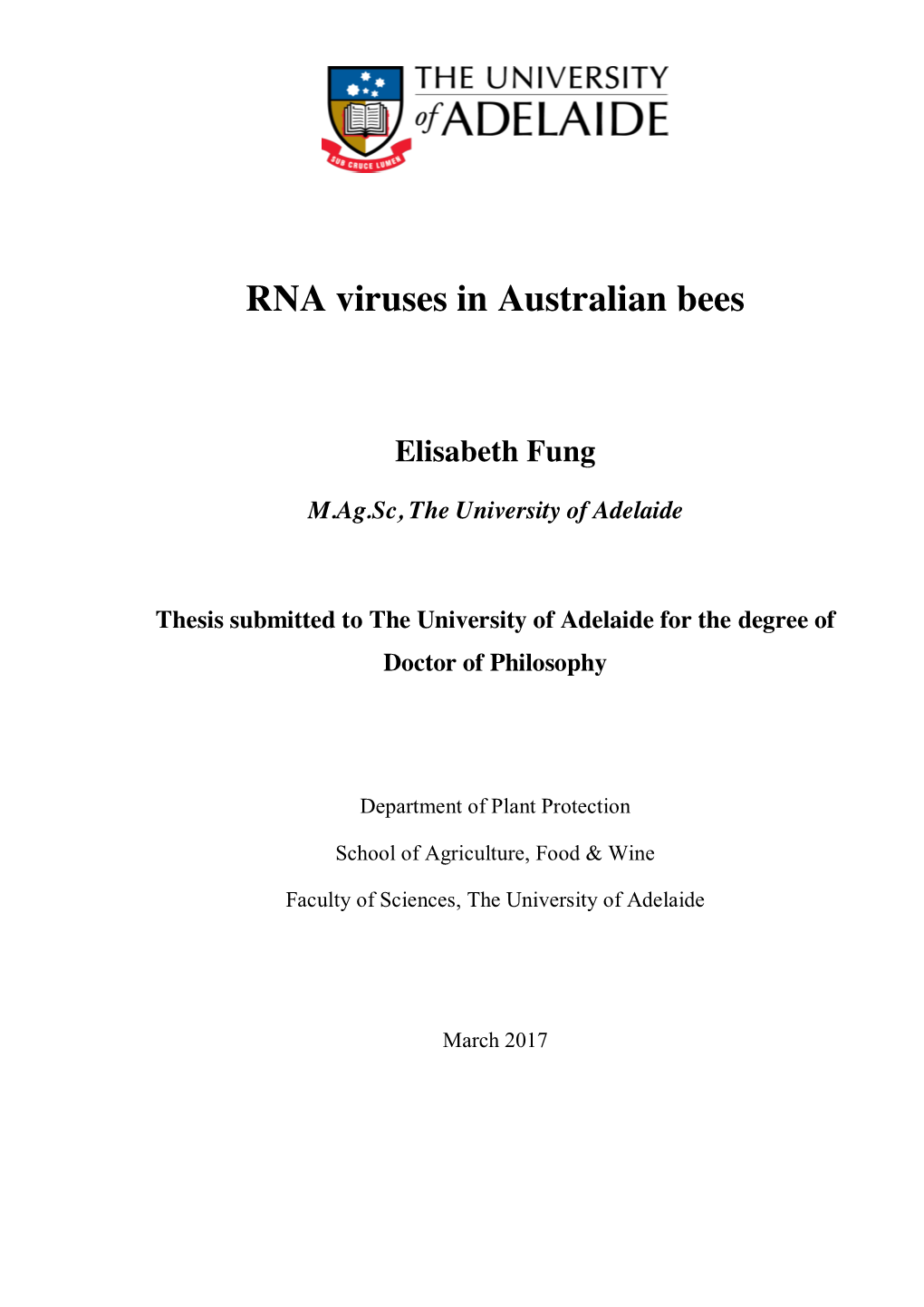 RNA Viruses in Australian Bees