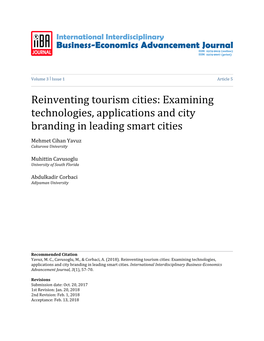 Reinventing Tourism Cities: Examining Technologies, Applications and City Branding in Leading Smart Cities