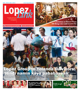 Lopez Group to Yolanda Survivors