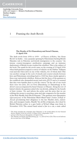 1 Framing the Arab Revolt