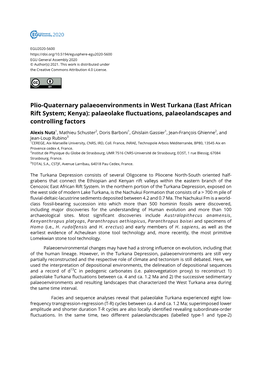 Plio-Quaternary Palaeoenvironments in West Turkana (East African Rift System; Kenya): Palaeolake Fluctuations, Palaeolandscapes and Controlling Factors