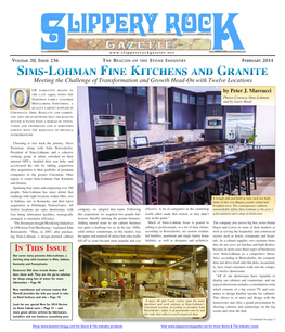 Sims-Lohman Fine Kitchens and Granite Meeting the Challenge of Transformation and Growth Head-On with Twelve Locations UR Narrative Begins in by Peter J