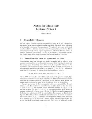 Notes for Math 450 Lecture Notes 2