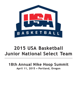 2015 USA Basketball Junior National Select Team
