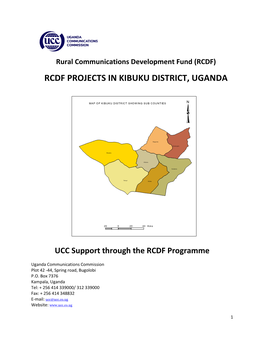 Rcdf Projects in Kibuku District, Uganda