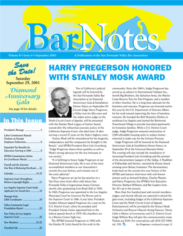 Harry Pregerson Honored with Stanley Mosk Award