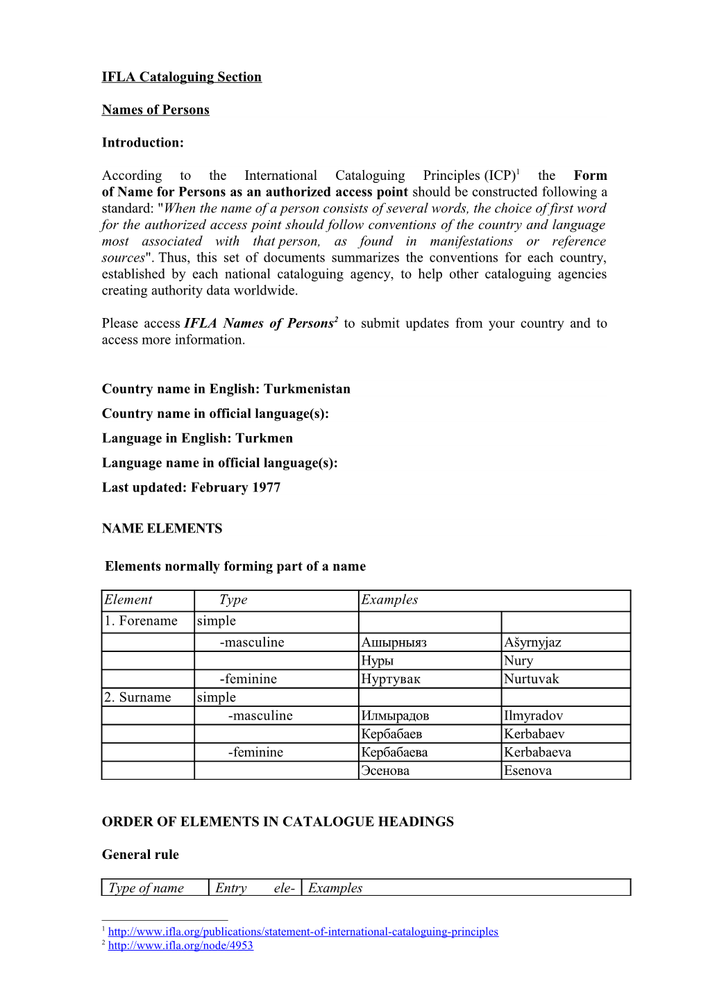 IFLA Cataloguing Section s1