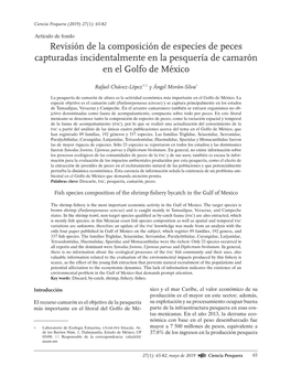 Revisión De La Composición De Especies De Peces Capturadas Incidentalmente En La Pesquería De Camarón En El Golfo De México