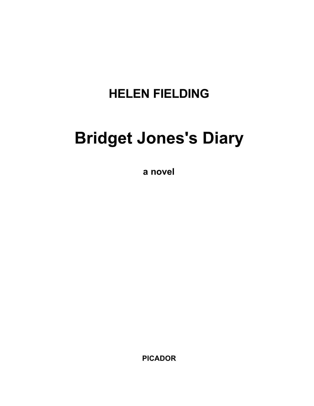 Bridget Jones's Diary