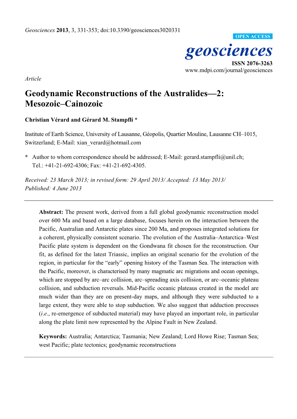 Mesozoic–Cainozoic