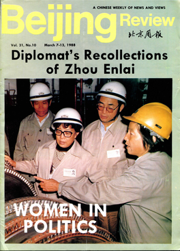 Diplomat's Recollections of Zhou Enlai Springer-^Rlag and the People's Republic of China a CHRONICLE of GOOD RELATIONS
