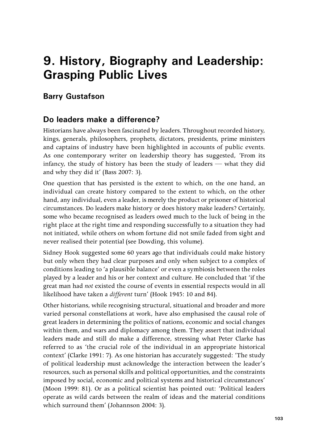 Public Leadership—Perspectives and Practices