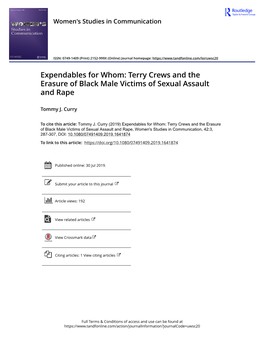 Terry Crews and the Erasure of Black Male Victims of Sexual Assault and Rape