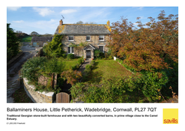Ballaminers House, Little Petherick, Wadebridge, Cornwall, PL27