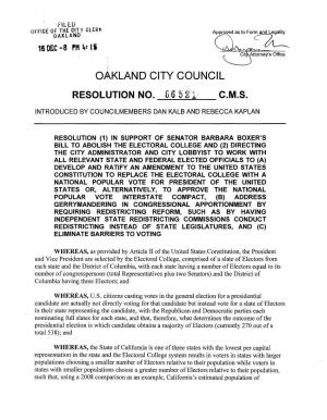 Oakland City Council Resolution No. 86 5 £1 C.M.S