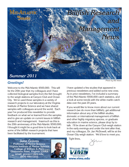 Billfish Research and Management News