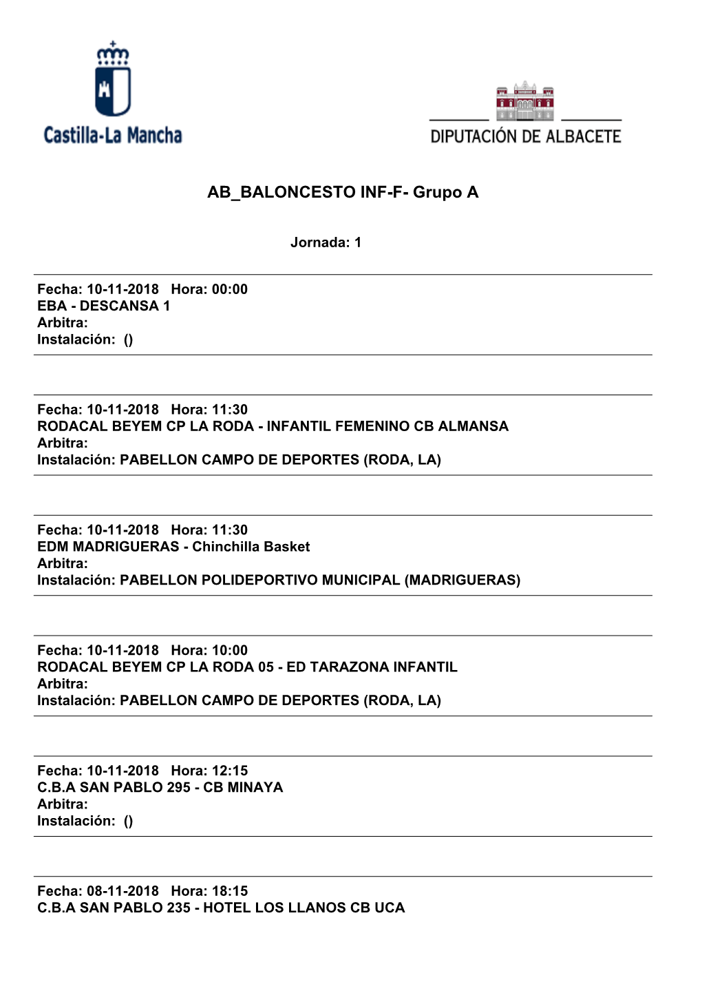 AB BALONCESTO INF-F- Grupo A