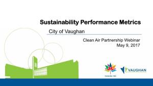 Sustainability Performance Metrics