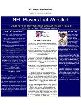 NFL Players Who Wrestled
