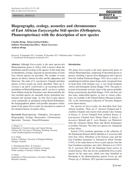 Orthoptera, Phaneropterinae) with the Description of New Species