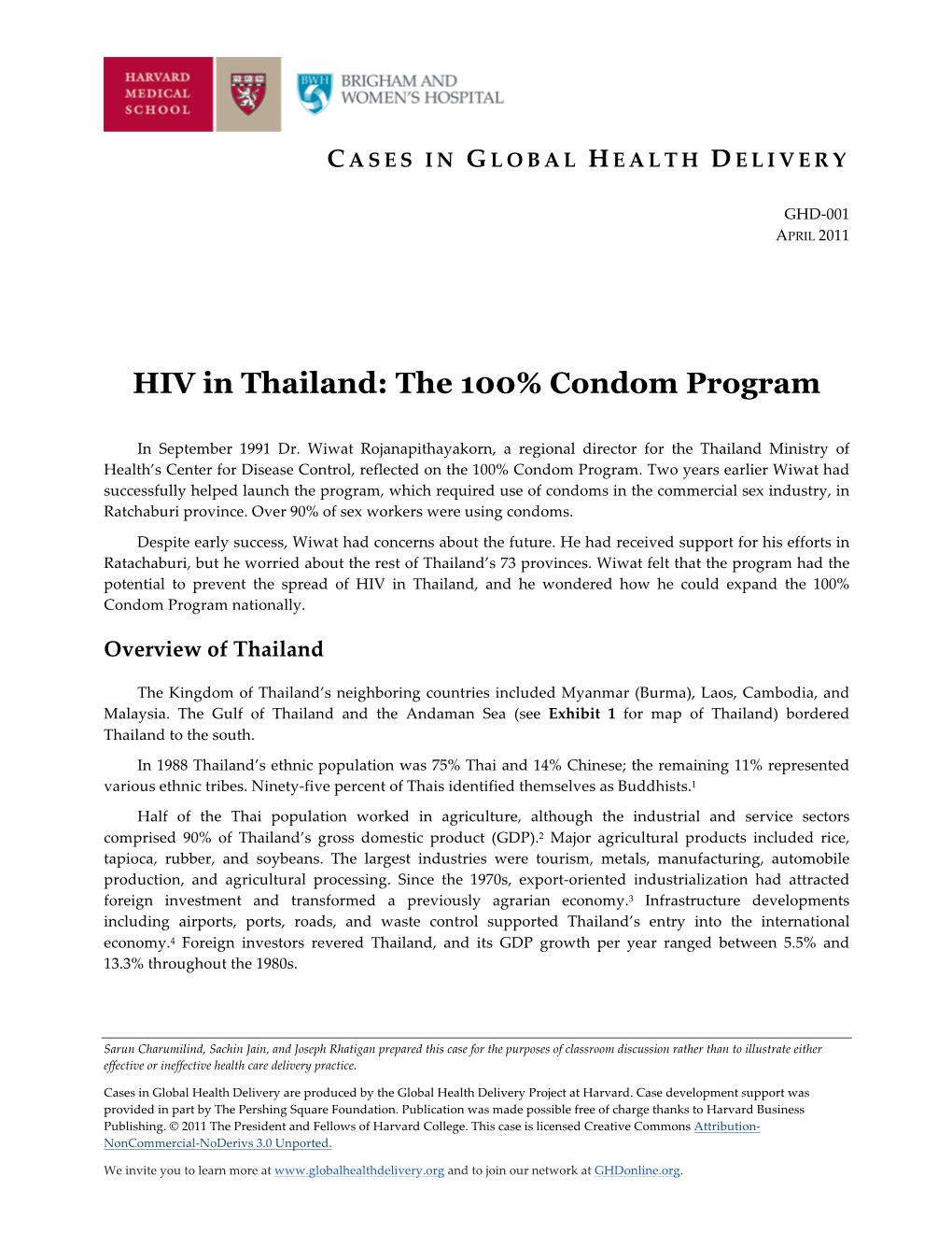 GHD-001 HIV in Thailand Condom Campaign