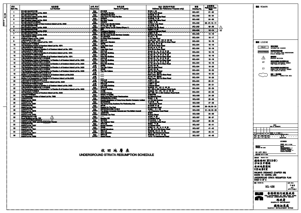 SCL-U08 S•E⁄S ”⁄Aƒq‹ ¡³ ‰3Y… ¤ J¥|§D„ 3 SCL-U02 04 - 05 New Kowloon Inland Lot No
