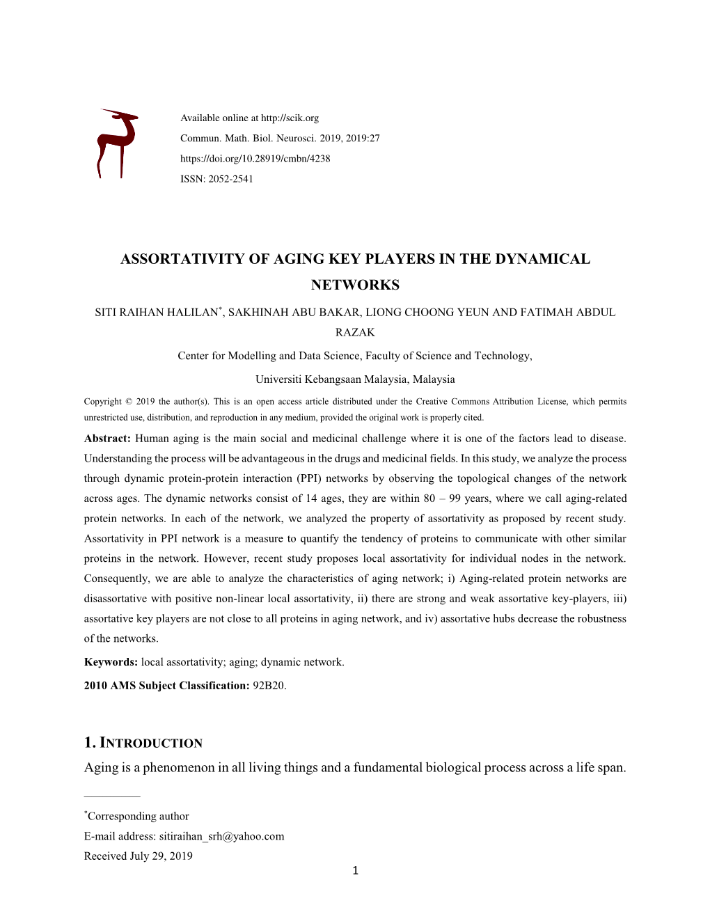 Assortativity of Aging Key Players in the Dynamical Networks