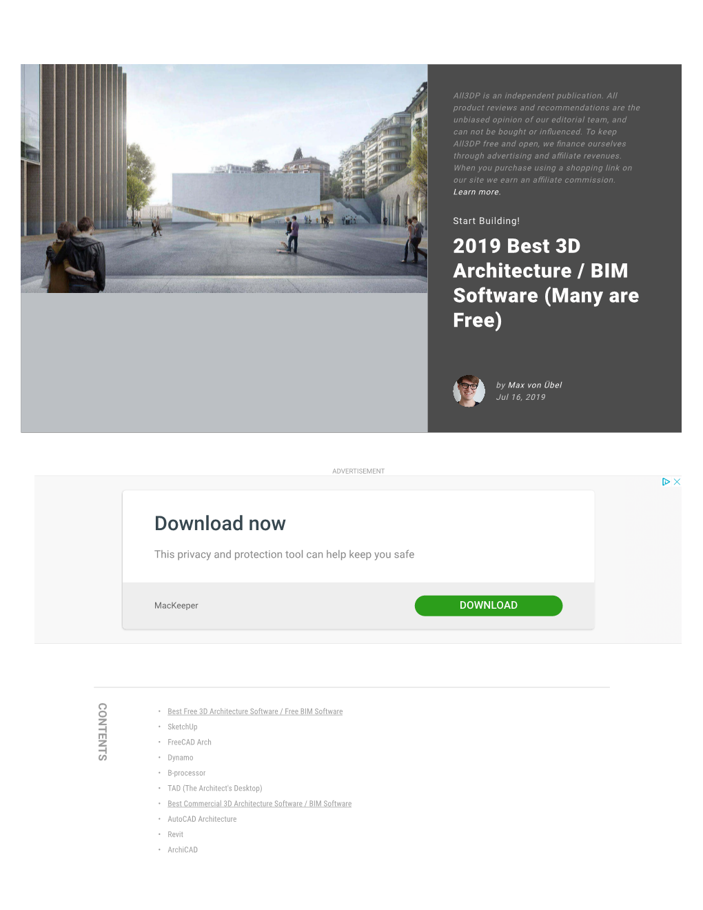 2019 Best 3D Architecture / BIM Software (Many Are Free)
