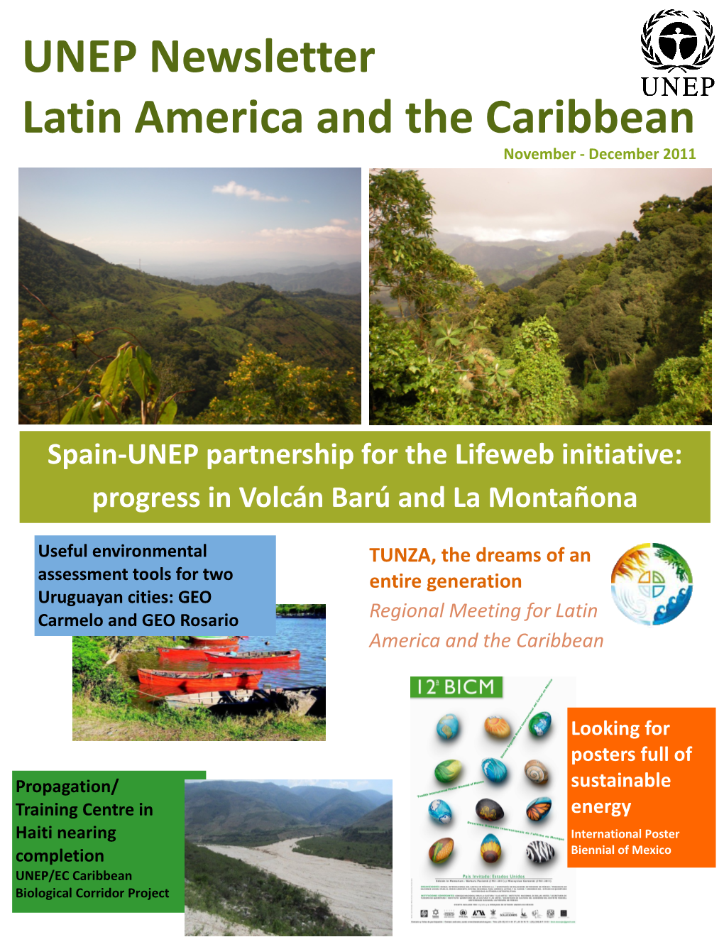 UNEP Newsletter Latin America and the Caribbean November - December 2011