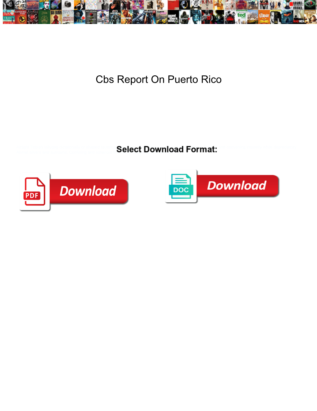 Cbs Report on Puerto Rico