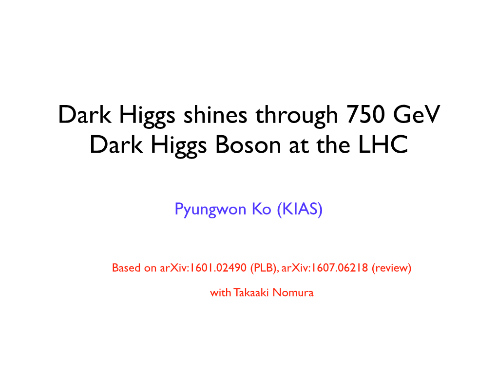 Dark Higgs Shines Through 750 Gev Dark Higgs Boson at the LHC
