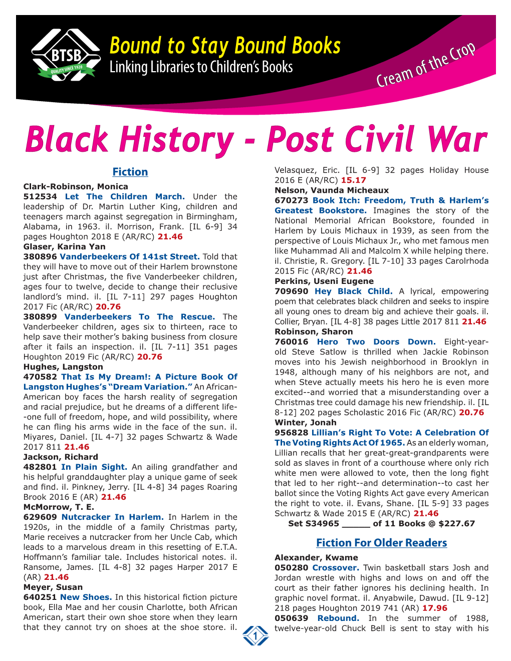 Black History - Post Civil War Fiction Velasquez, Eric