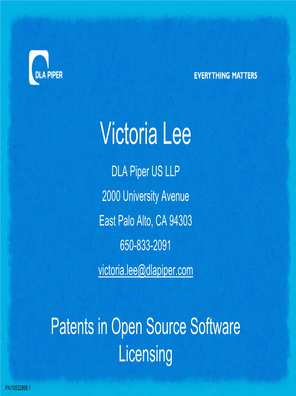 Patents in Open Source Software Licensing