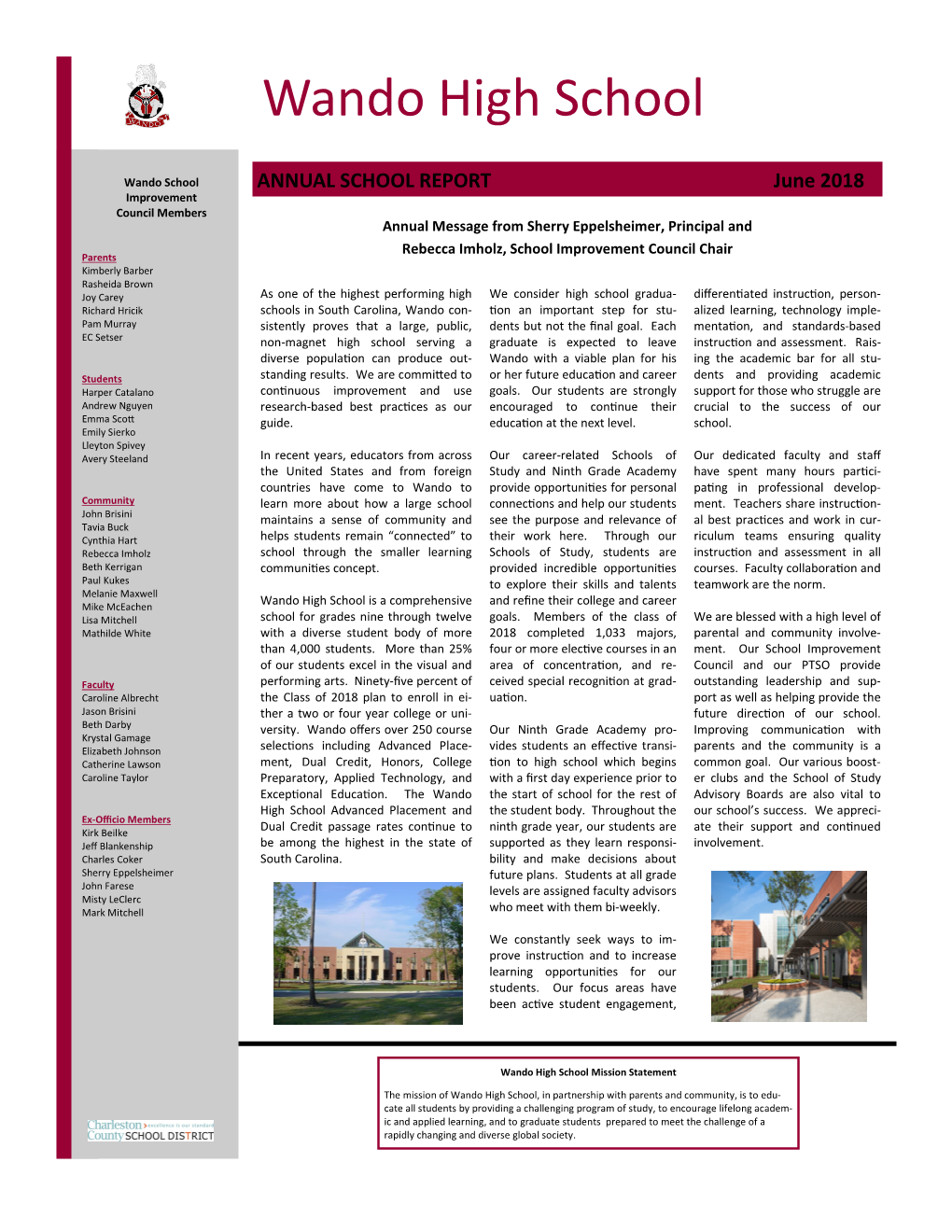 Wando High School Annual School Report