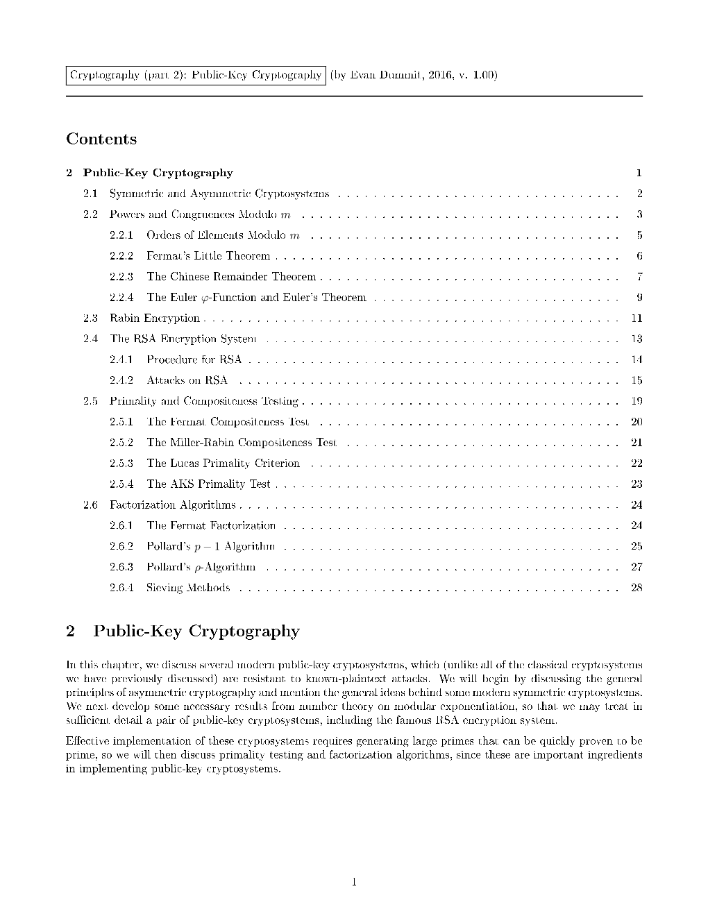 Contents 2 Public-Key Cryptography