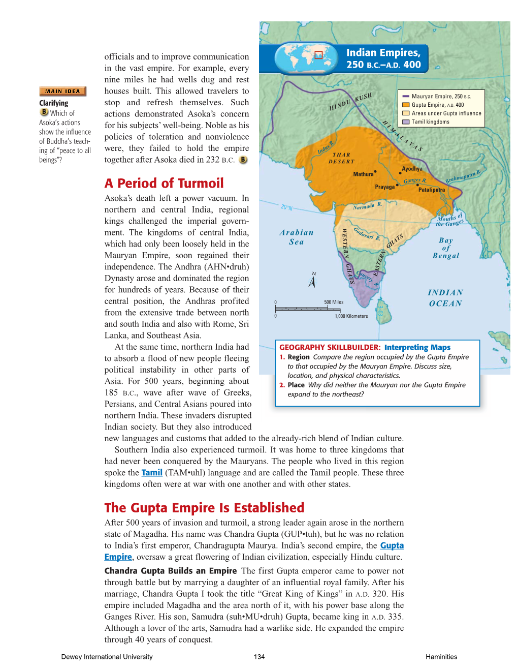 A Period of Turmoil the Gupta Empire Is Established