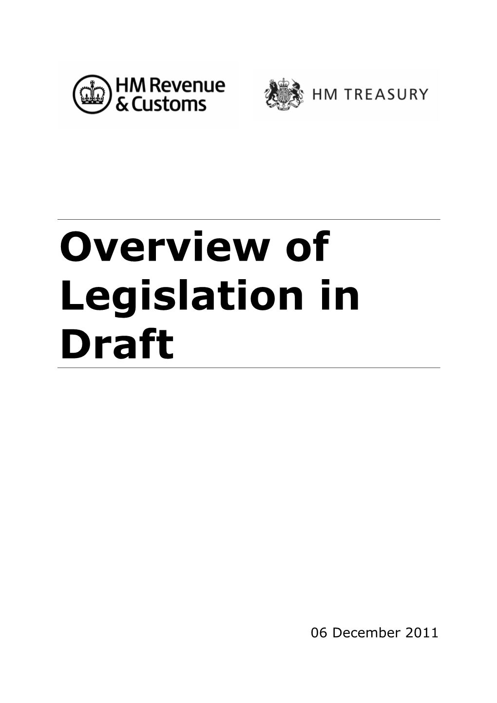 Overview of Draft Legislation for Finance Bill 2012