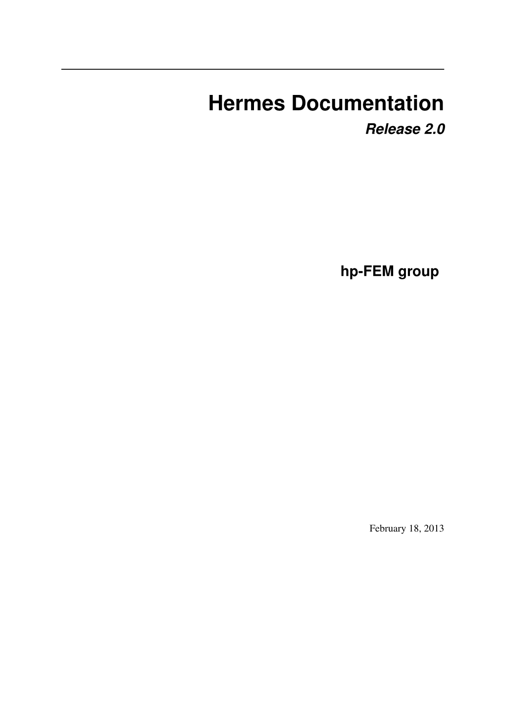 Hermes Documentation Release 2.0