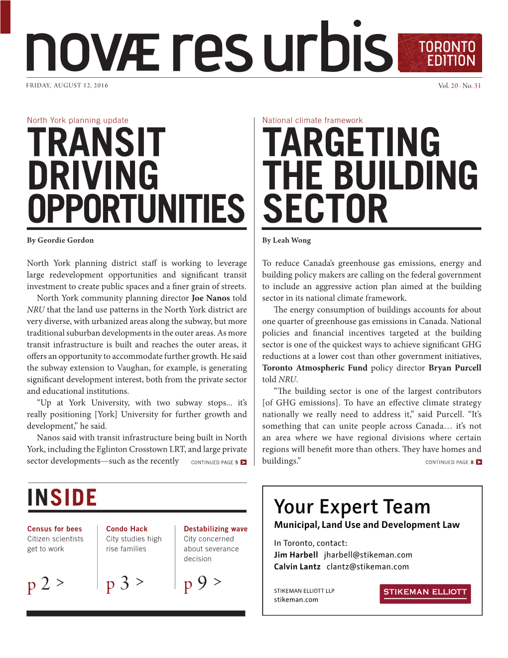 Transit Driving Targeting the Building Sector