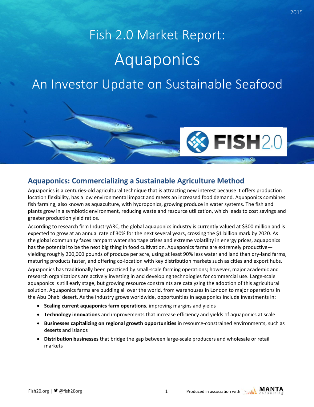 Aquaponics: Commercializing a Valuable, Sustainable Agriculture Method