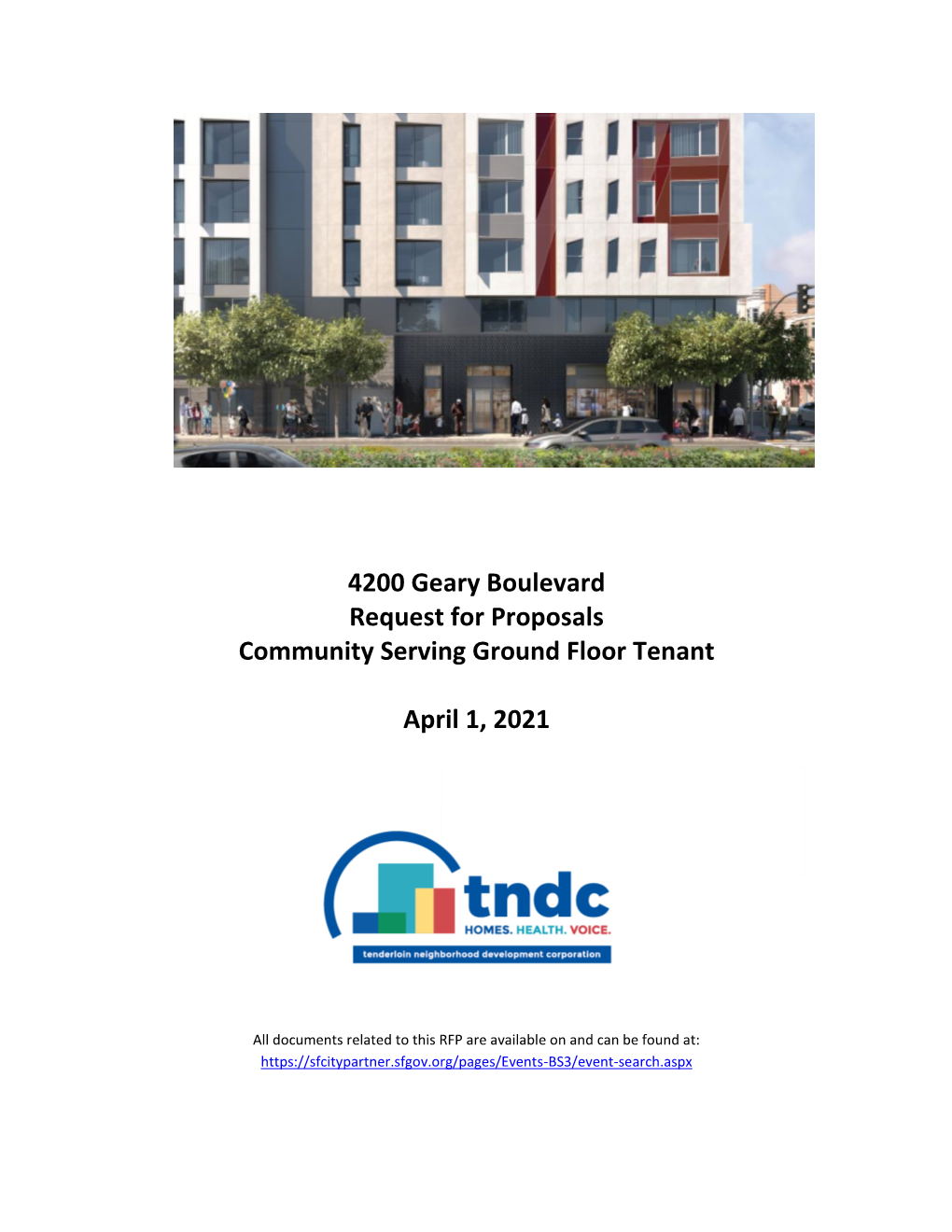 4200 Geary Boulevard Request for Proposals Community Serving Ground Floor Tenant