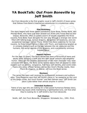YA Booktalk: out from Boneville by Jeff Smith