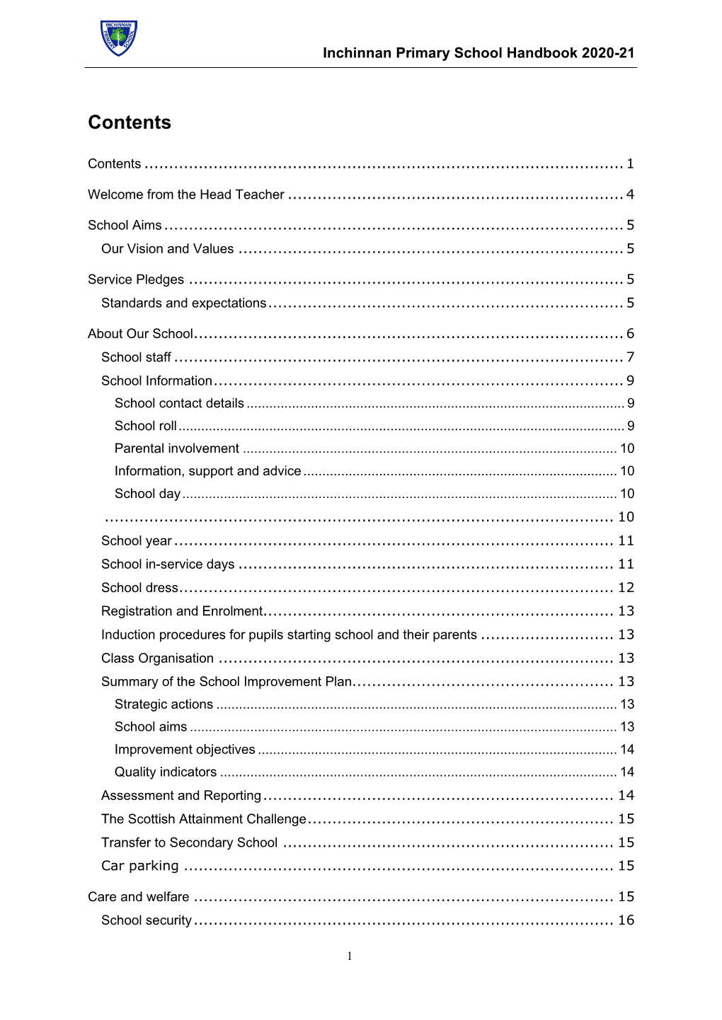 Inchinnan Handbook 20-21