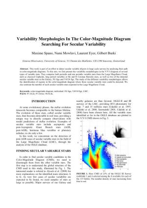 Variability Morphologies in the Color-Magnitude Diagram
