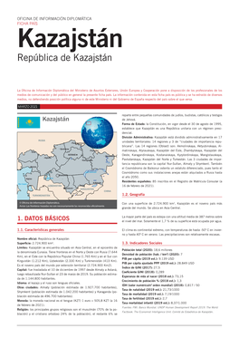 Kazajstán República De Kazajstán