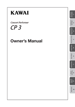 Kawai CP3 Owner's Manual R100
