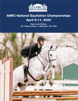 ANRC National Equitation Championships April 9-11, 2020