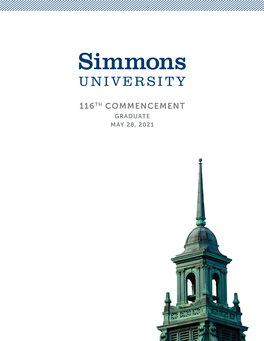 Graduate Program | 116Th Simmons University Commencement