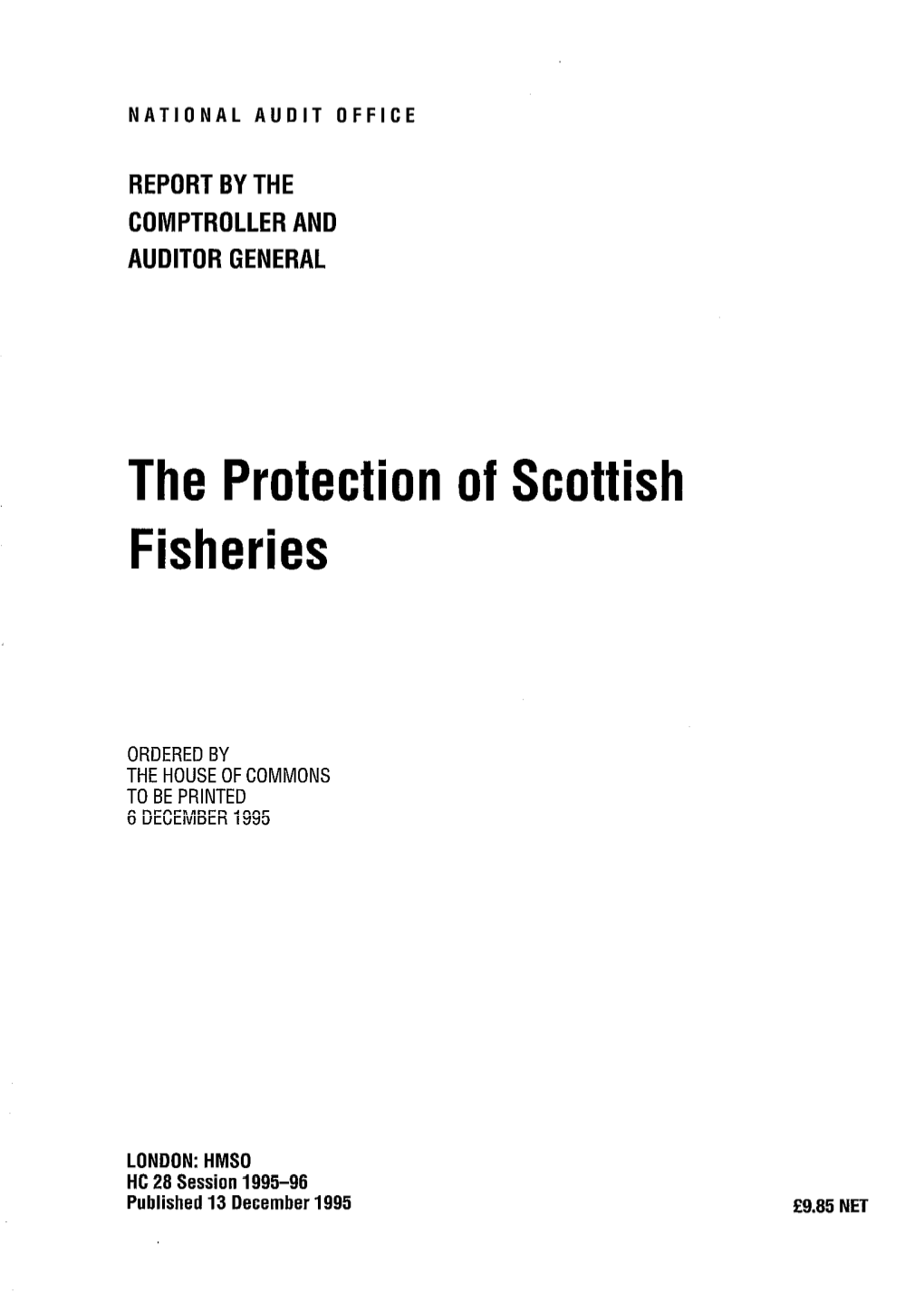 The Protection of Scottish Fisheries